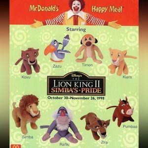 NWT Disney Lion King II Simbas Ride McDonald’s Happy Meal Toy Set of 8 1998
